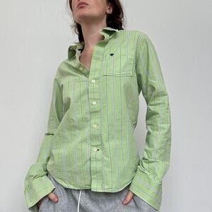Vintage abercrombie and fitch green button down